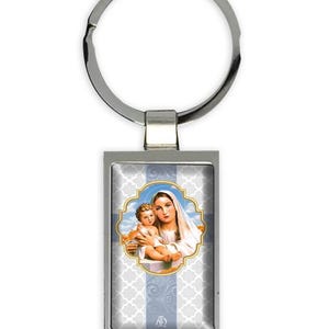 Muttergottes Maria mit Baby Jesus Geschenk Rechteck Schlüsselbund Katholische Jungfrau Maria Mutter Gottes Religiös
