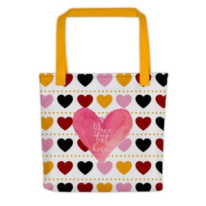 Herzen in Reihen Strand Tasche Geschenk Liebe Valentine Verlobung Muster Baby Shower Einladen Karte