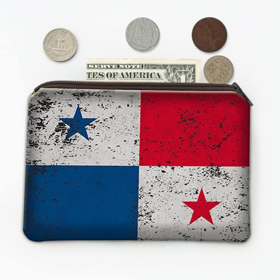 Panama Valueables Panama Coin Purse Gift Flag Retro Artistic Panamanian Expat Country - Etsy