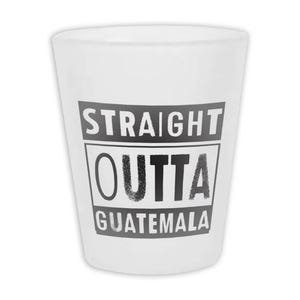 Straight Outta Guatemala Frosted Borrelglas Cadeau Land van expat Guatemalteeks