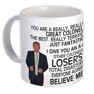大佐の面白いトランプマグカップギフト、大佐の誕生日、クリスマス、仕事に最適
