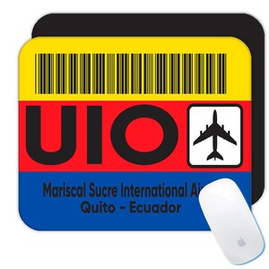 Ecuador Mariscal Sucre Airport Quito UIO Mousepad Gift Travel Airline Pilot