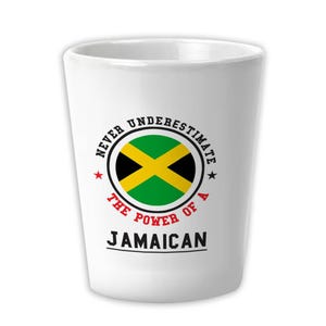 Bandeira de presente em copo de cerâmica da Jamaica Nunca subestime o poder do país dos expatriados jamaicanos