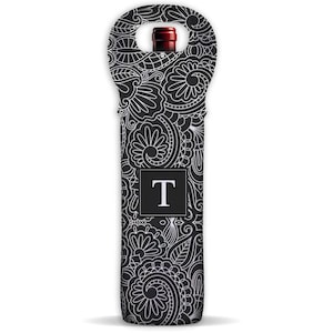 Mandala Black Bottle Insulator Gift Modern Contemporary Home Decor Design