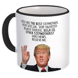 Regalo para MADRASTRA Taza Regalo Donald Trump Divertido Navidad