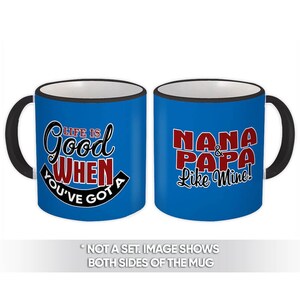 Nana and Papa Like Mine Mug Gift Life Grandmother Grandfather
