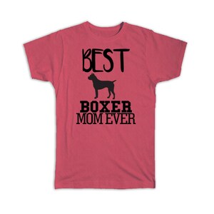 Beste bokser moeder ooit T-shirt cadeau hond silhouet grappige huisdier cartoon eigenaar