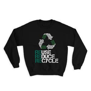 Réutilisation écologique Réduire Recycler Sweat-shirt Enseigne-cadeau Plantes Papier kraft Environnement Écologie