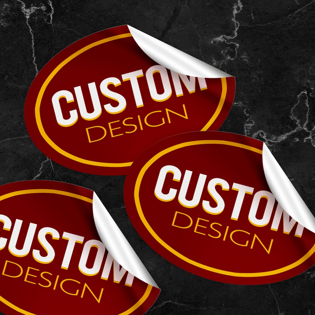 Personalized Vinyl Sticker Oval Custom Photo Decor Note Labels ...