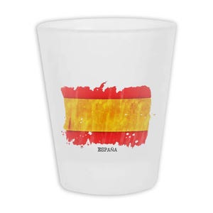 スペイン国旗フロストショットグラスギフト国名オリジナル