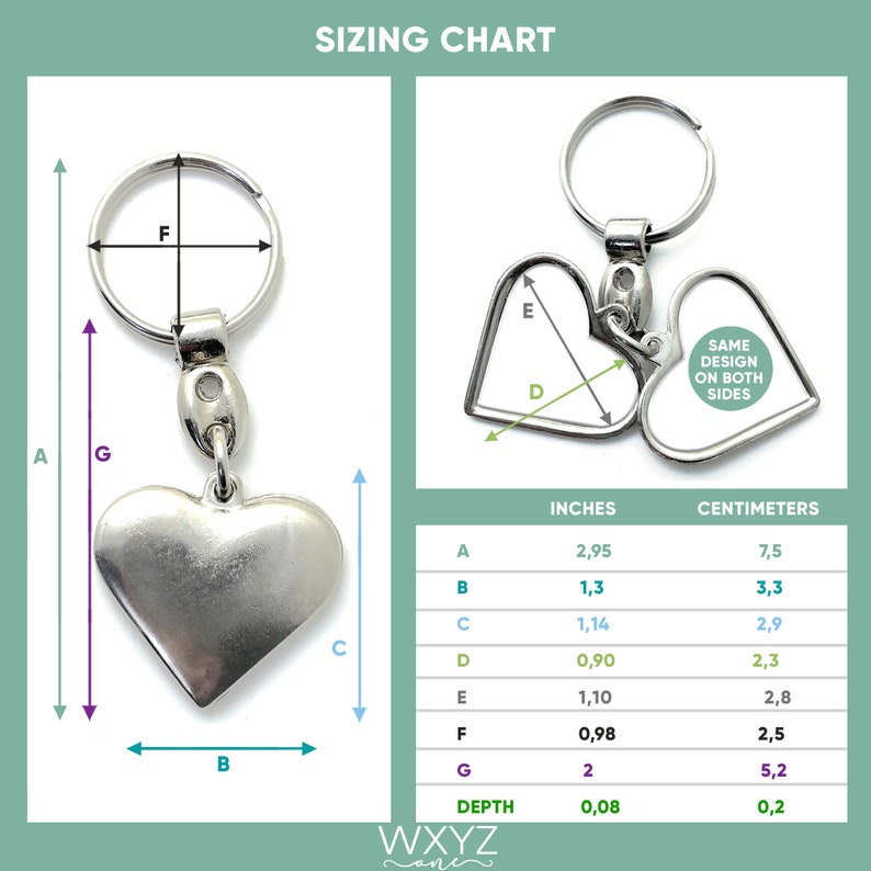 Custom Heart Keychain, Personalized Heart Keychain, Wedding Keychain