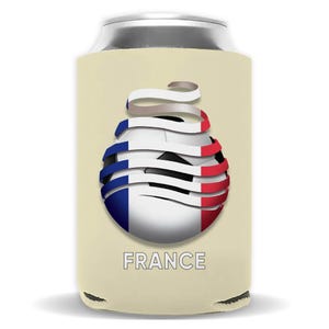 France Soccer Flag Regular Can Insulator Gift Football Country Pride French
