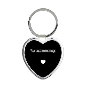 Your Custom Message Heart Gift Keychain Personalized Valentines Day