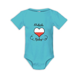 Polish Baby Heart Flag Poland Baby Bodysuit Gift Country Name Newborn