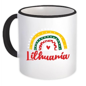 Lithuania Lithuania Mug Gift Rainbow