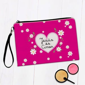 Jesus es Amor Spanish Christian Makeup Bag Gift