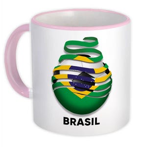 Brasil Soccer Flag Mug Gift Football Country Pride Brazilian
