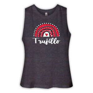 Trujillo Peru Women Racerback Crop Tank Gift Rainbow