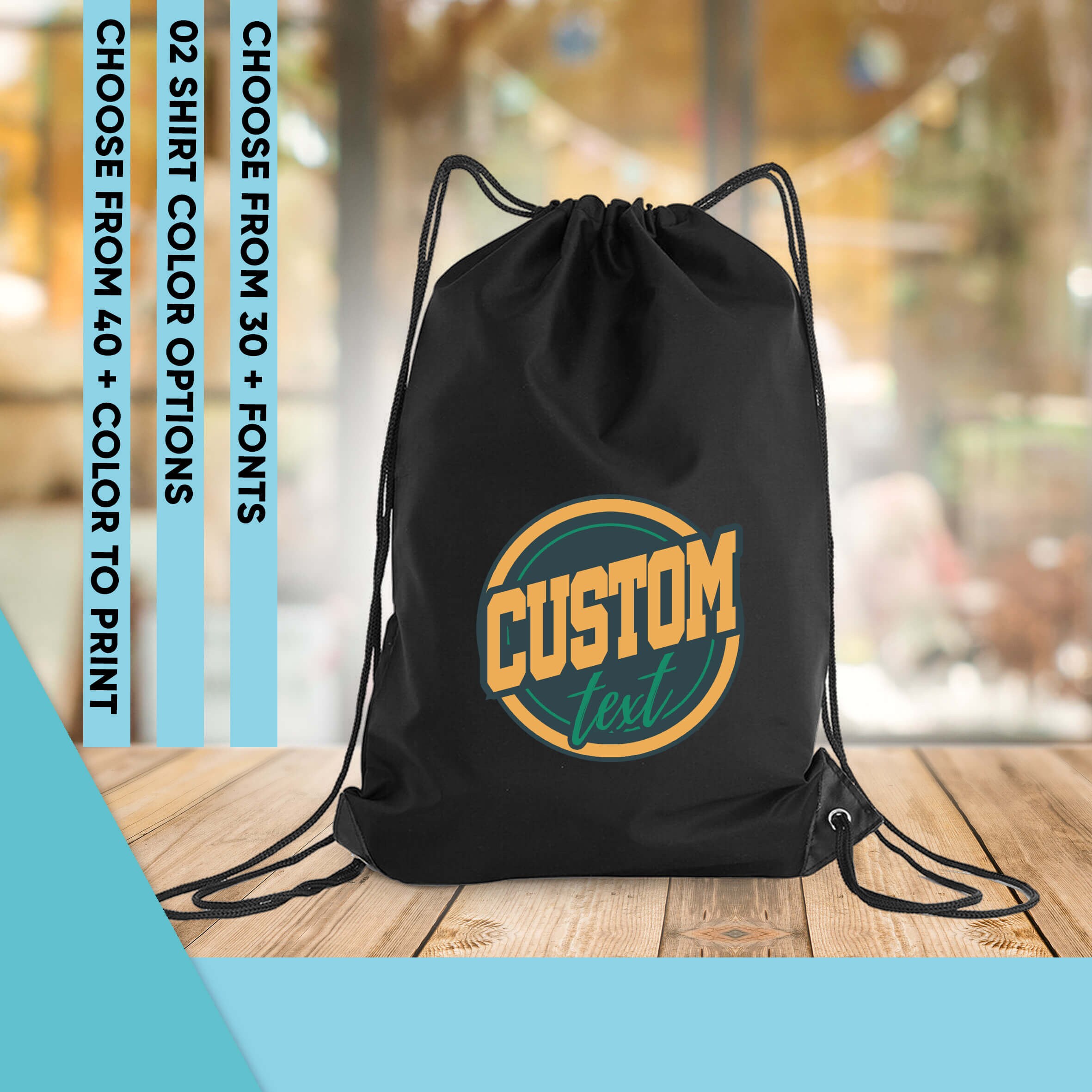 Personalized Drawstring Bag, Custom Cotton Canvas Gym Bag - Etsy