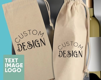 Personalized Wine Gift Tote Bag Customized Wedding Wine Tote Bag Custom for Bottles Bulk Housewarming Holder Reusable Bottle with Drawstring
