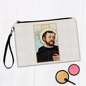 Saint John De Brebeuf Makeup Bag Gift French Religious Catholic Church Christian Faith