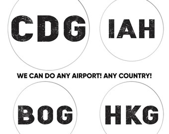 Custom Airport Mousepad Any Code or Name Pilot Aviation IATA Travel Souvenir