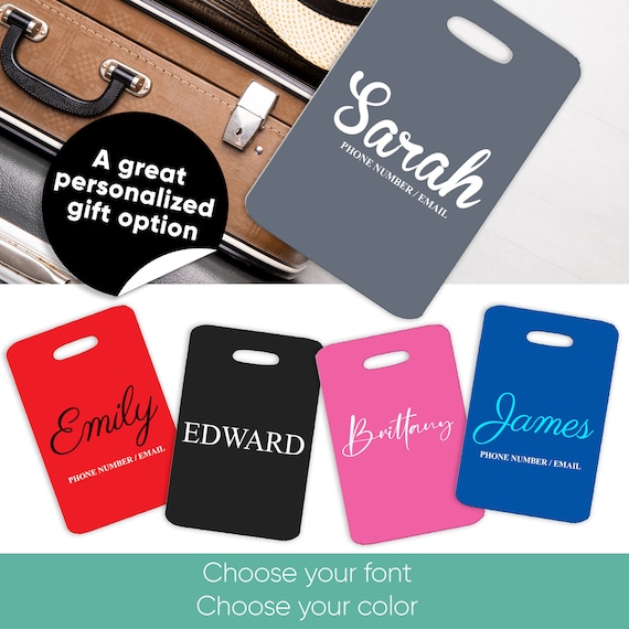 Custom Bag Tags Luggage Name Tag Personalized Travel Gift
