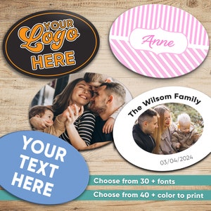 Benutzerdefinierter weicher ovaler Magnet Promocional Personalisierter ovalförmiger Kühlschrankmagnet Einzigartiges Geschenkdekor Geschenk für die Lieben Anpassbares Fotodesign