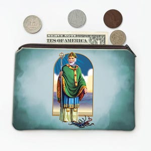 Monedero de San Patricio Regalo Iglesia Católica Apóstol Irlandés Irlanda Bastón Religioso Serpientes
