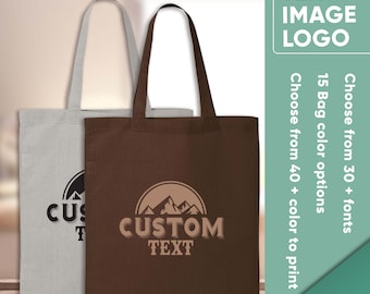 Personalized Cotton Canvas Tote Bag, Custom Design