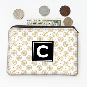 Monedero con diseño de mandala de margaritas, regalo sin costuras, estampado gráfico abstracto para boda y compromiso