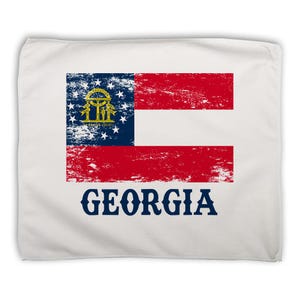 Georgia Rally Towel Microfiber Gift Flag Distressed Souvenir State USA Christmas Coworker