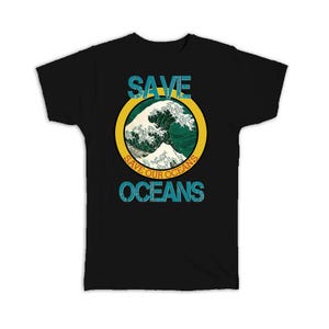Eco Friendly Save Our Oceans T-Shirt Gift Waves Kraft Carton Recycling Preserve Water