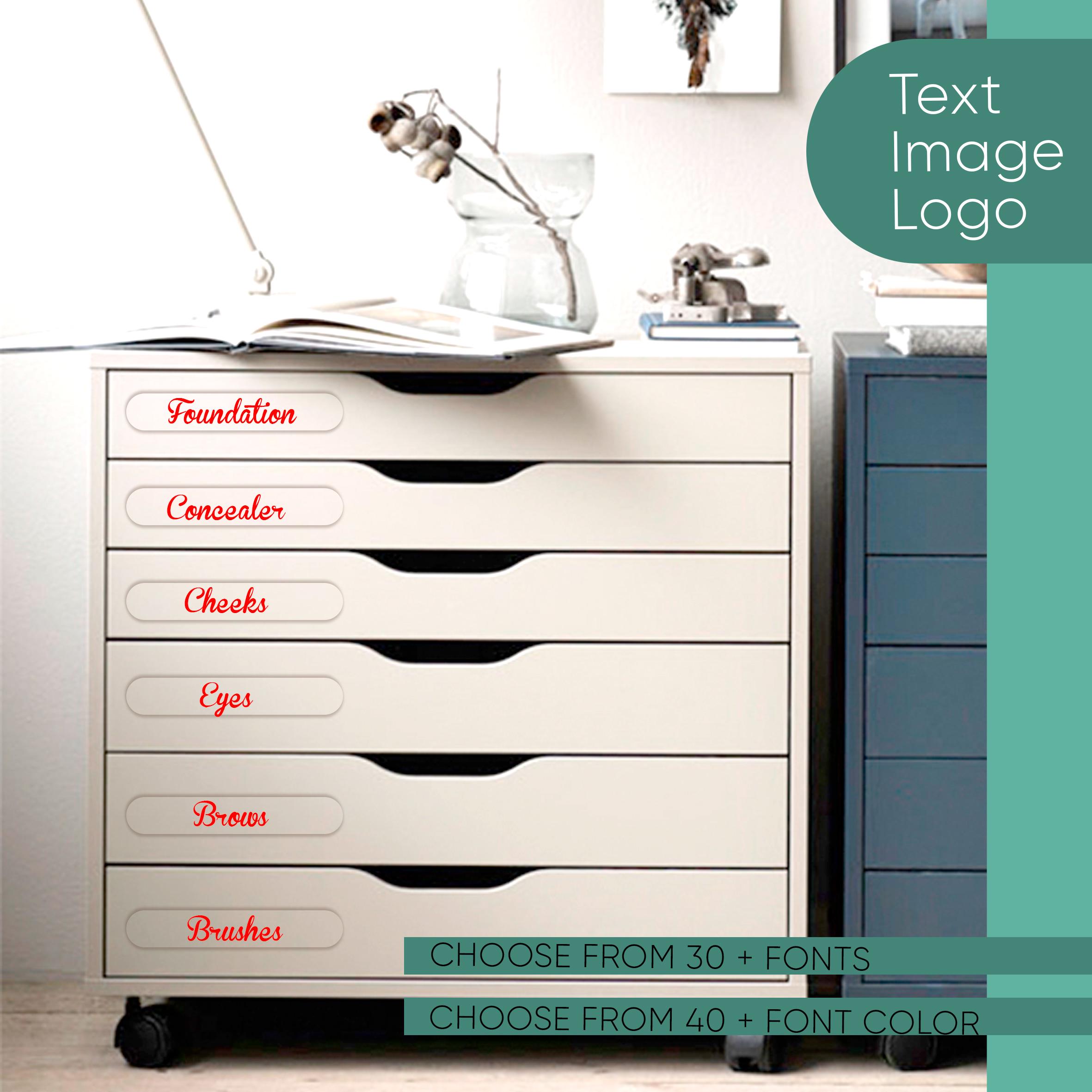 Personalized Vinyl Labels for IKEA® Alex Furniture, Customizable, Fun ...
