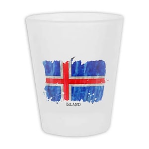 アイスランド国旗フロストショットグラスギフト国名オリジナル