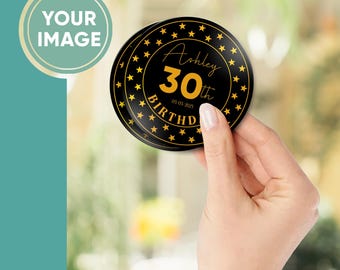 Imán redondo suave personalizado para decoración de cumpleaños, imán redondo personalizado de 3,75 pulgadas para refrigerador, regalo de decoración único para fiesta, diseño de foto personalizado promocional