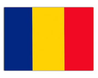 Romania Sticker Gift Flag Retro Artistic Romanian Expat Country