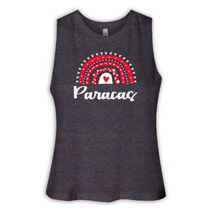 Paracas Peru Women Racerback Crop Tank Gift Rainbow