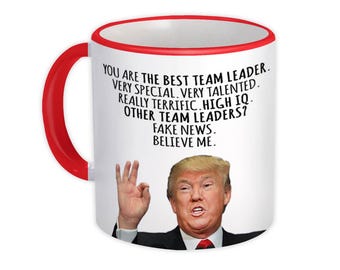 TEAM LEADER Funny Trump Mug Gift Best TEAM Leader Birthday Christmas Jobs