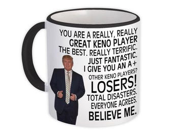 Keno Gift Funny Trump Mug Great Player Birthday Christmas Sports