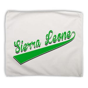 Sierra Leone Rally Towel Microfiber Gift Flag College Script Country Sierra Leonean Expat