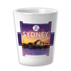 Copo de cerâmica para shot da Opera House, presente de Sidney, Austrália, lembrança de viagem