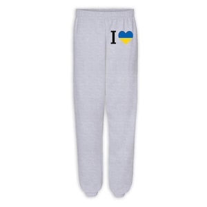 I Love Ukraine Sweatpant Flag Heart Crest Country Gift Ukrainian Expat