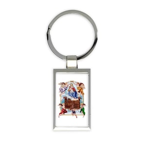 Unsere Dame von Loreto Geschenk rechteckige Schlüsselbänder Jungfrau Maria Heilige katholische Mutter Baby Jesus Engel