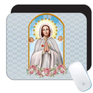 Rosa Mistica Mousepad Gift Our Lady Rosa Mystica Saint Catholic Religious