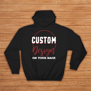 Personalized Hoodie, Custom Hooded Sweatshirt, Custom Text Hoodie, Your Design, Your Photo Hoodie, Custom Logo Hoodie Gildan Heavy Blend