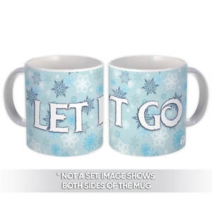 Snow Flakes Let it Go Mug Gift for Kids Children Birthday Christmas Frozen image 3