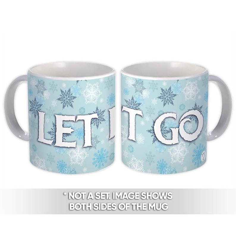 Snow Flakes Let it Go Mug Gift for Kids Children Birthday Christmas Frozen image 3
