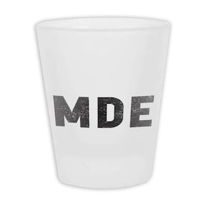 Colombia Jose Maria Cordova Airport Medellin MDE Frosted Shot Glass Gift Airline Travel Pilot