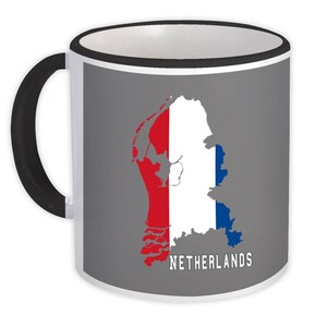 Carte des Pays-Bas Drapeau Mug Cadeau Nom du pays